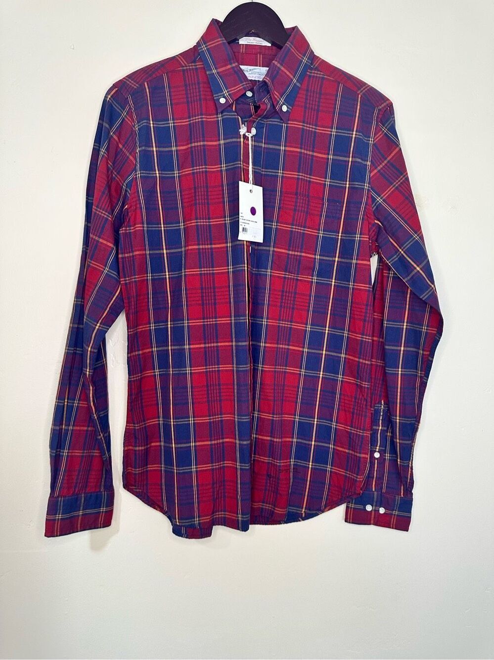 GANT Rugger Red and Blue Plaid Button Down Shirt Size Medium